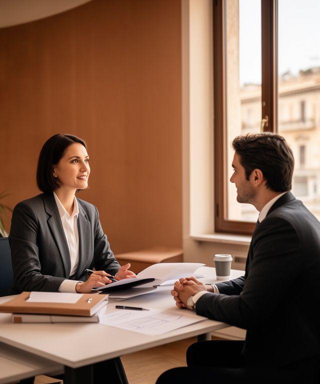 Career coach di Nova Ascent che prepara una candidata a un colloquio di lavoro a Roma